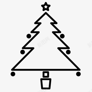 圣诞树圣诞饰品星星图标图标