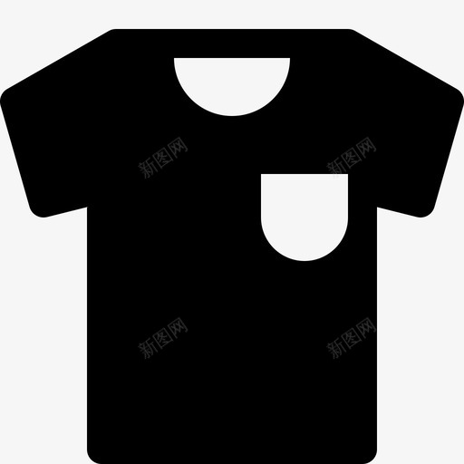 T恤休闲舒适图标svg_新图网 https://ixintu.com T恤 休闲 口袋 套装 舒适 衣服实心图标