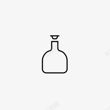 烈酒玻璃瓶龙舌兰酒图标图标