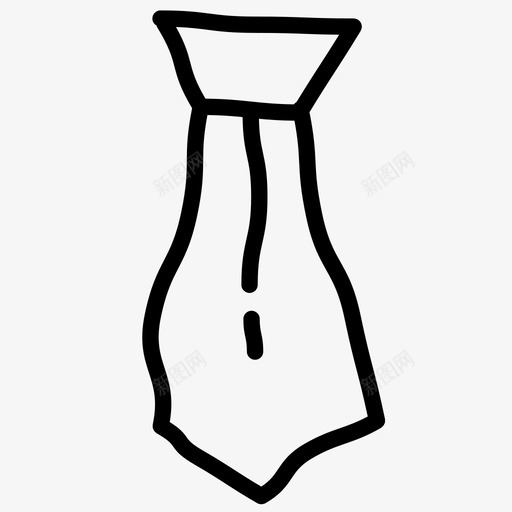 领带商务手绘图标svg_新图网 https://ixintu.com 商务 商务涂鸦 手绘 领带