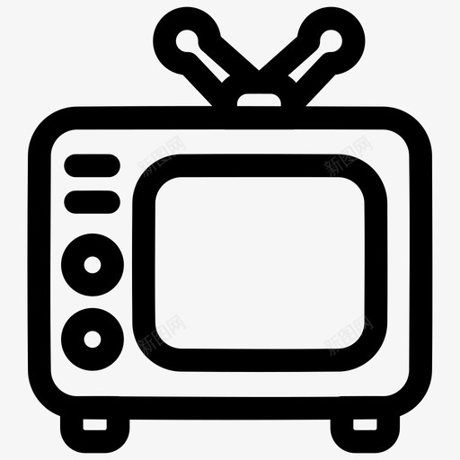 电视娱乐媒体图标svg_新图网 https://ixintu.com 娱乐 媒体 新闻 电子设备和小工具 电视