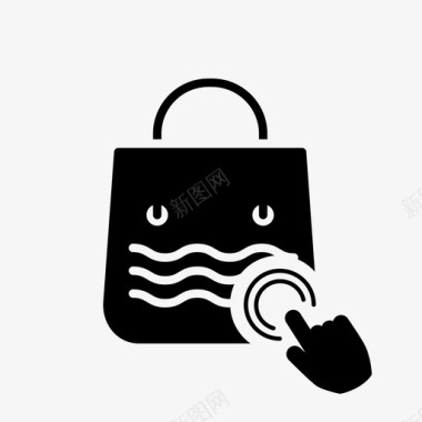 购物袋点击购物者图标图标