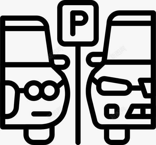 停车位汽车距离图标svg_新图网 https://ixintu.com 停车位 汽车 汽车配件 行程 距离 车辆 车辆轮廓
