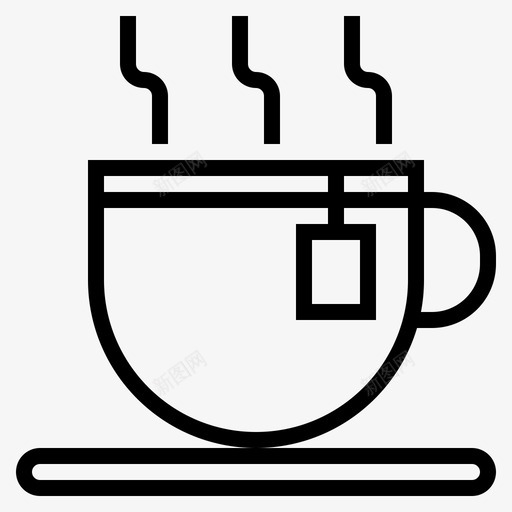 热茶杯子暖暖的图标svg_新图网 https://ixintu.com 冬天 暖暖的 杯子 热茶