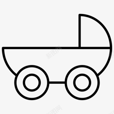 婴儿车幼儿车图标图标