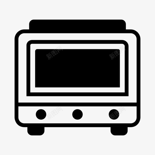 烤箱烹饪厨具图标svg_新图网 https://ixintu.com 厨具 厨房 厨房实心图标 微波炉 烤箱 烹饪