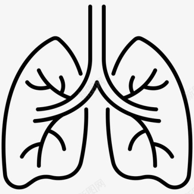 肺医院医学图标图标