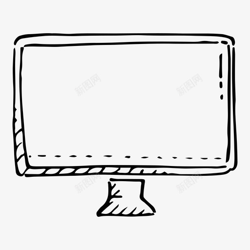 桌面显示器电脑涂鸦设备图标svg_新图网 https://ixintu.com 桌面显示器 涂鸦设备 电脑
