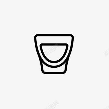 杜松子酒玻璃杯伏特加图标图标