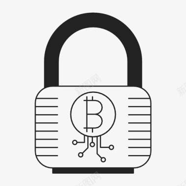 比特币保护加密货币数字货币图标图标