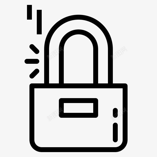 挂锁上锁安全图标svg_新图网 https://ixintu.com 上锁 安全 挂锁