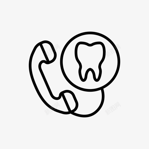 打电话给牙医牙医电话图标svg_新图网 https://ixintu.com 打电话给牙医 治疗 牙医 牙齿 电话
