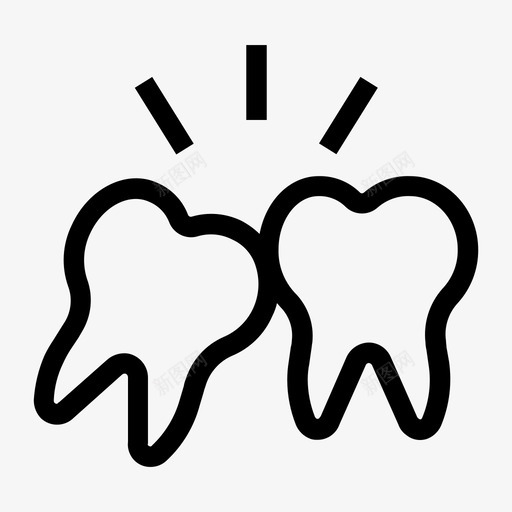 牙齿疼痛图标svg_新图网 https://ixintu.com 牙齿 疼痛
