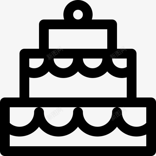 生日蛋糕庆祝樱桃图标svg_新图网 https://ixintu.com 堆叠 庆祝 樱桃 生日蛋糕 食物线图标