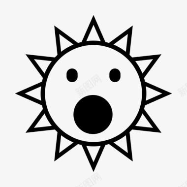 太阳表情符号至高无上图标图标