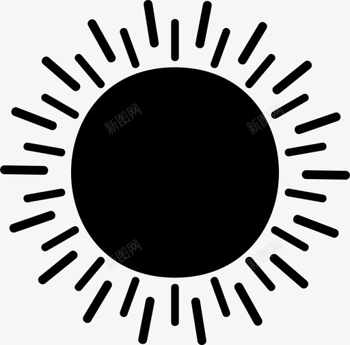 太阳光球体图标svg_新图网 https://ixintu.com 光 太阳 球体