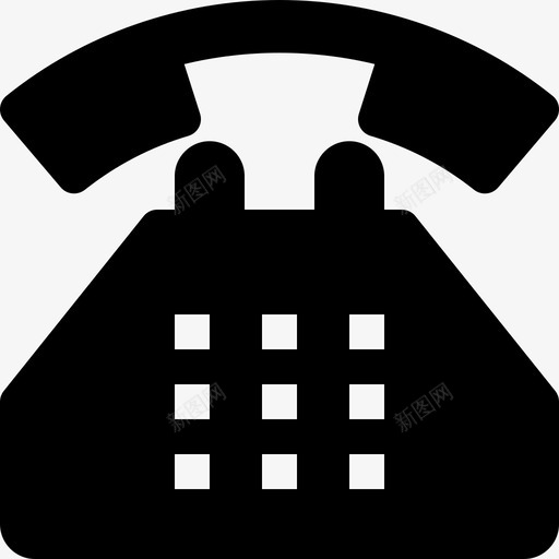 拨号电话传统旧图标svg_新图网 https://ixintu.com 传统 复古 拨号电话 旧 电话 电话实心图标