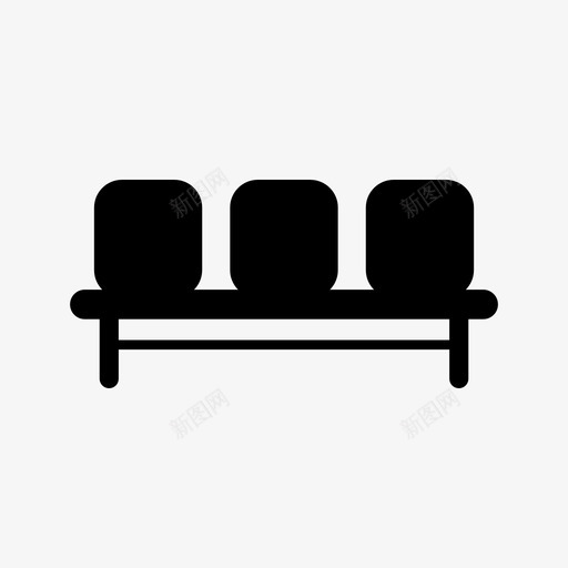 机场座位商务椅子图标svg_新图网 https://ixintu.com 办公室 商务 座位 旅行 机场座位 椅子