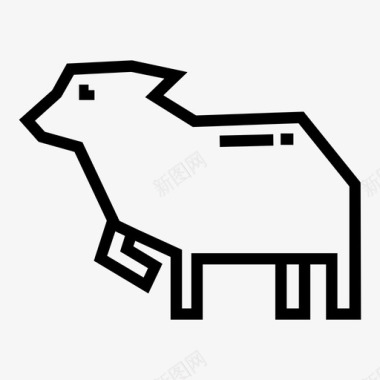 绵羊动物山羊图标图标