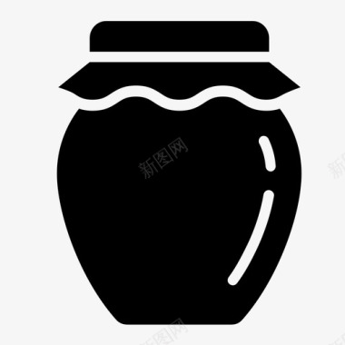 蜂蜜果酱罐子图标图标