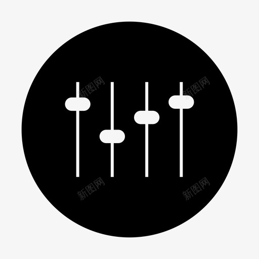 均衡器调整音乐图标svg_新图网 https://ixintu.com 均衡器 设置 调整 音乐 音乐设置圈 首选项