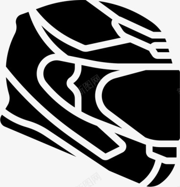 摩托车头盔极限运动图标图标