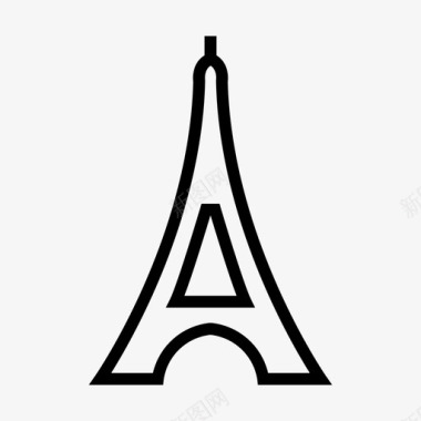 法国埃菲尔铁塔景点城市图标图标