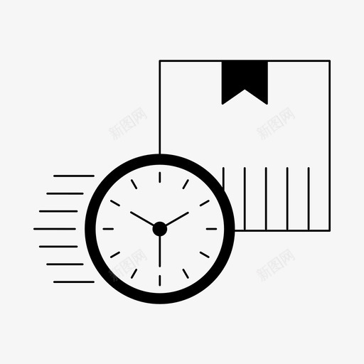 发货计时器时钟物流图标svg_新图网 https://ixintu.com 发货计时器 时钟 物流 运输 运输服务字形
