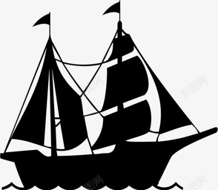 船游船海盗船图标图标