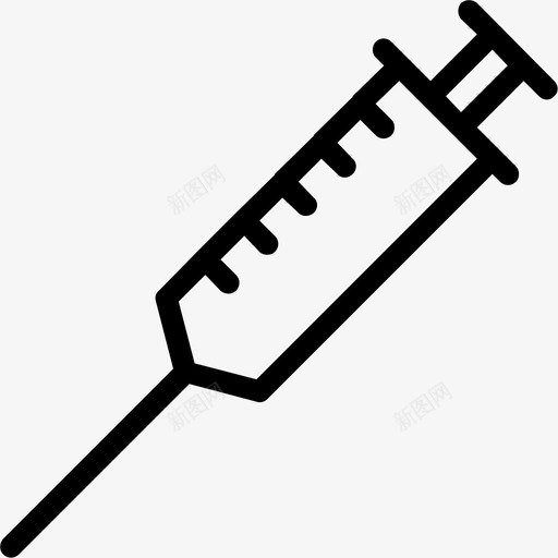 注射器卫生注射图标svg_新图网 https://ixintu.com 医疗 卫生 注射 注射器 疫苗接种 针头