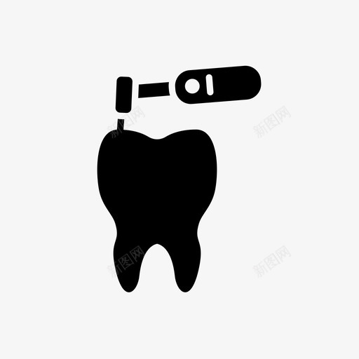 钻牙牙牙医图标svg_新图网 https://ixintu.com 孔 牙 牙医 钻牙