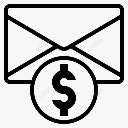 商业信函美元电子邮件图标svg_新图网 https://ixintu.com 商业信函 工资支票 电子邮件 电子邮件广告 电子邮件营销 美元