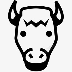 美洲野牛野牛脸美洲野牛水牛图标高清图片