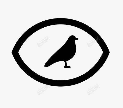 看鸟眼睛痴迷图标svg_新图网 https://ixintu.com 动词 痴迷 看 看鸟 眼睛
