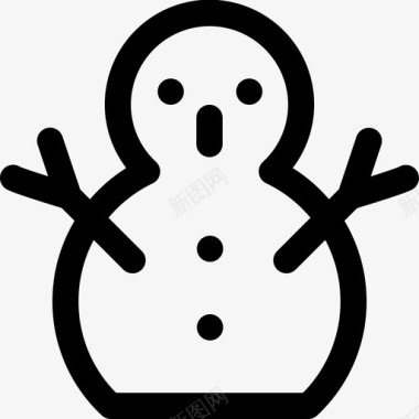 雪人装饰雕塑图标图标