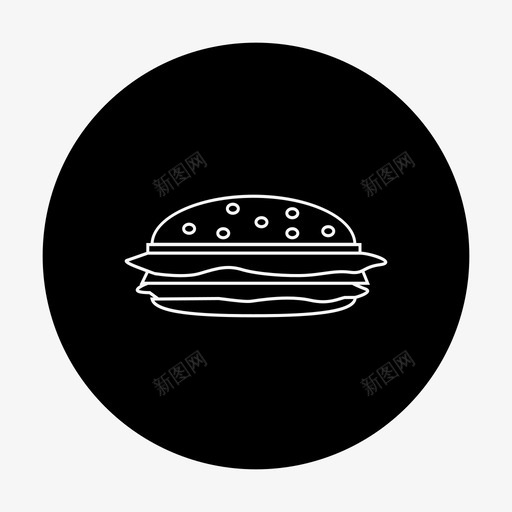 汉堡食物汉堡包图标svg_新图网 https://ixintu.com 小吃 汉堡 汉堡包 沙巫 美食圈 食物