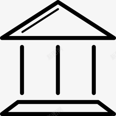 银行大楼商业一般基本图标图标