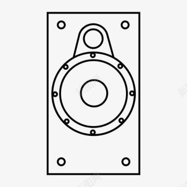 低音扬声器高保真扬声器扩音器图标图标