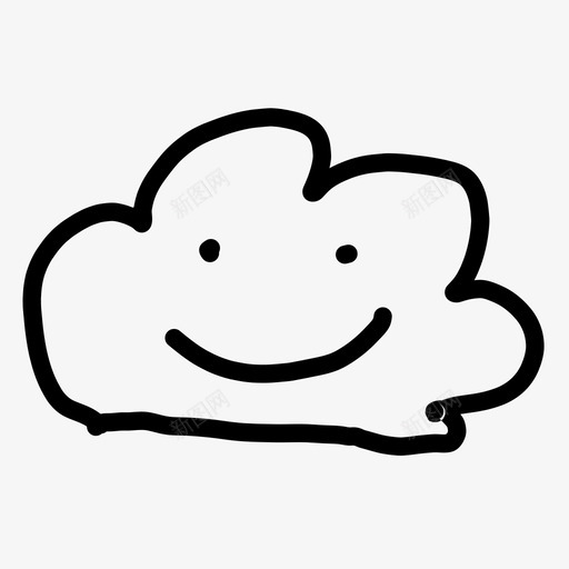 开心云可爱手绘图标svg_新图网 https://ixintu.com 可爱 开心云 手绘 手绘对象 素描