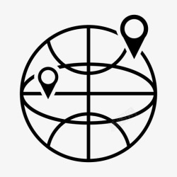 GPS定位系统全球位置全球定位系统gps图标高清图片