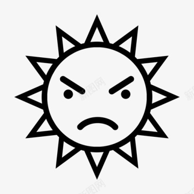 太阳愤怒挑战图标图标