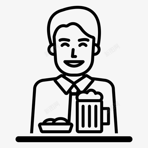 喝啤酒酒吧欢乐图标svg_新图网 https://ixintu.com 商人 喝啤酒 欢乐 酒吧