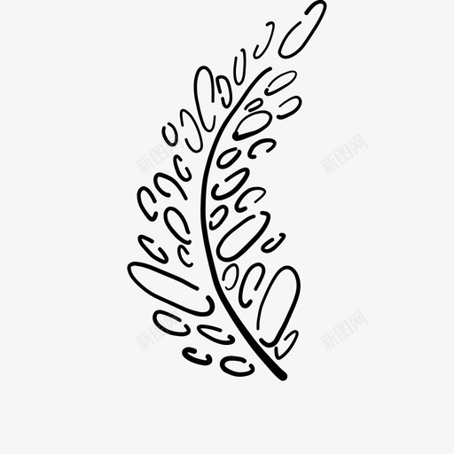 植物树枝装饰品图标svg_新图网 https://ixintu.com 叶子 树枝 框架 植物 花环 装饰品