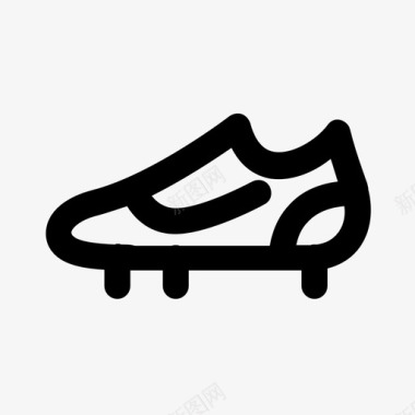 足球鞋夹板踢图标图标