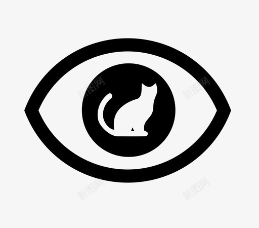 看猫眼睛痴迷图标svg_新图网 https://ixintu.com 专注 动词 痴迷 看 看猫 眼睛