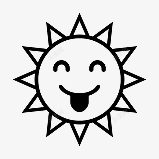太阳表情模仿图标svg_新图网 https://ixintu.com 太阳 模仿 表情