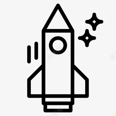 火箭火箭飞船太空船图标图标