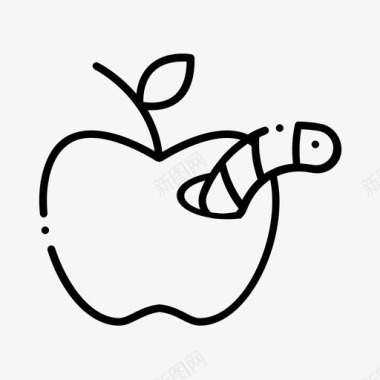 苹果蠕虫苹果系列图标图标