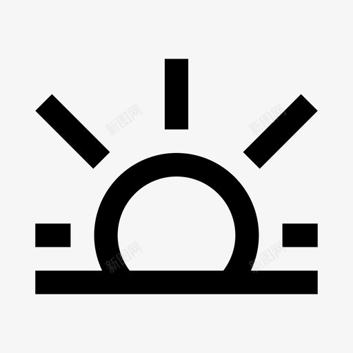 太阳阳光天气图标svg_新图网 https://ixintu.com 天气 太阳 路线 阳光