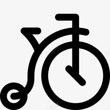 便士自行车高轮图标图标